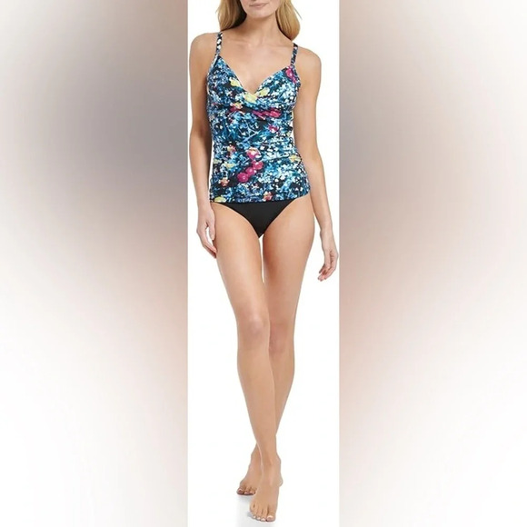 Calvin Klein Women's Standard Tankini Swimsuit - Picture 1 of 10